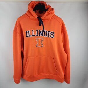 Campus Drive Hoodie Mens XXL Orange University of Illinois Pullover Sweatshirt